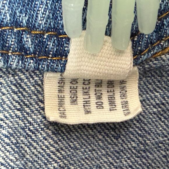 VTG Ezra Fitch Womens Blue Distressed Y2K 90s Abercrombie Denim Jacket Sz S NWOT - Picture 11 of 11